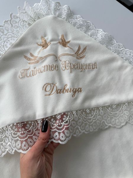 Крижма ластівки, колір вишивки сірий, 85х85см 2022 фото